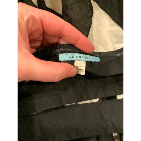 Leifnotes Black & White Zig-Zag Strapless Dress, Size 4 (US) - Picture 7 of 7